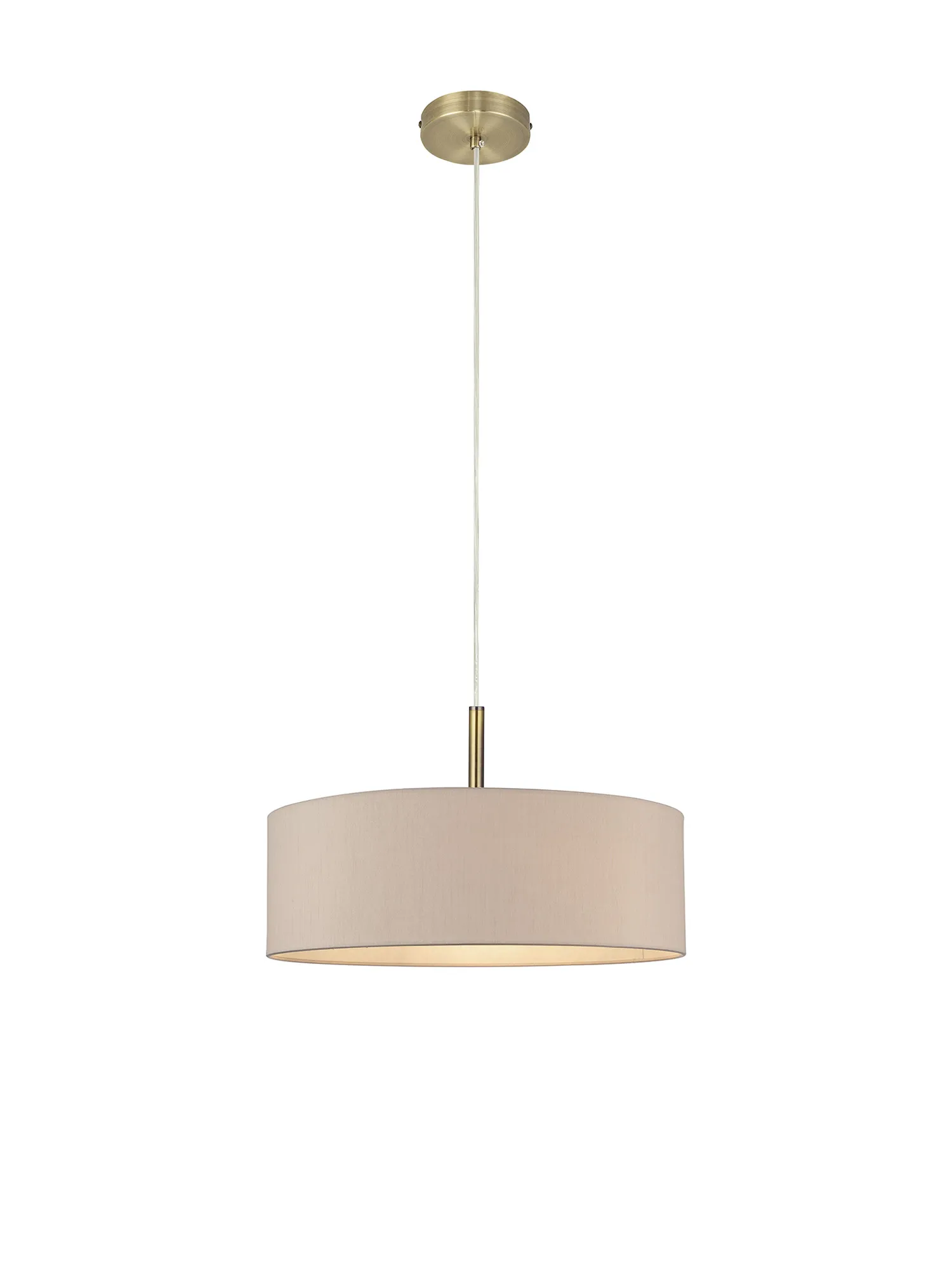 Baymont 45cm 5 Light Pendant Antique Brass, Nude Beige DK0747  Deco Baymont AB NU